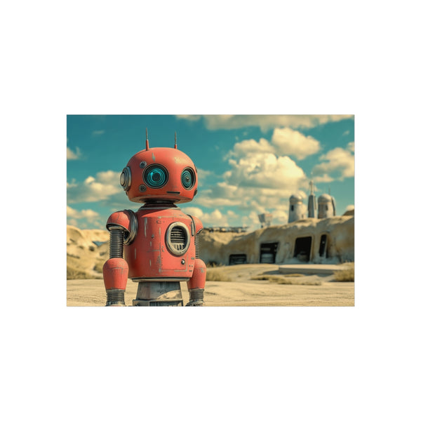 Retro Robot in Vintage Sci-Fi