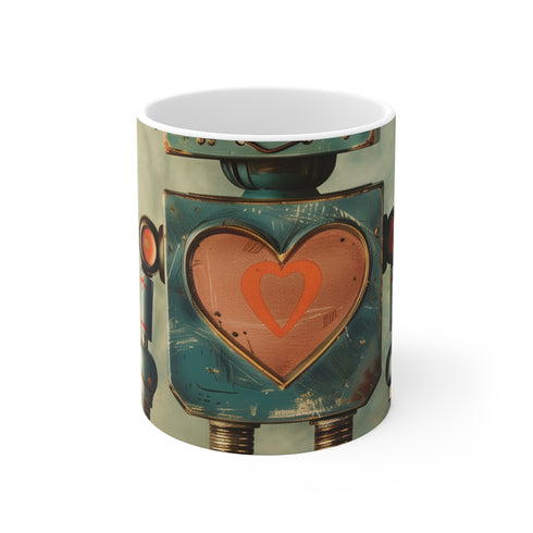 "Retro Robot Love Mug"