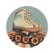 "Retro Roller Skate Round Rug: Roll in Style!"