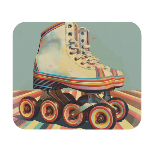 Retro Roller Skates Mouse Pad Glide into Nostalgia