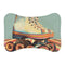 "Retro Roller Skates Pet Mat - Skate Back in Style!"