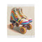 "Retro Roller Skates Stripe Blanket"