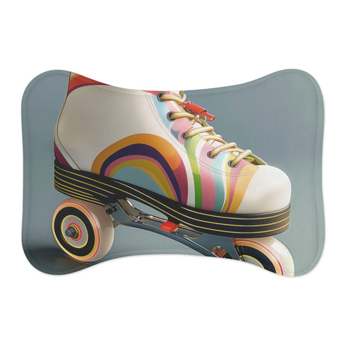 "Retro Skate Stripes Pet Mat"