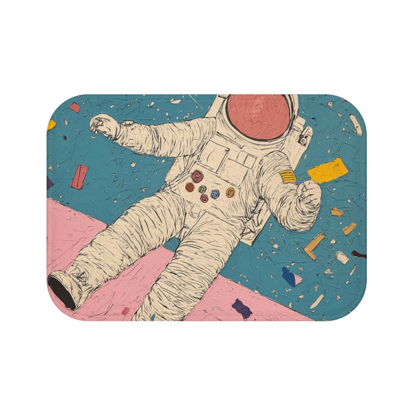 "Retro Space Race Bath Mat"
