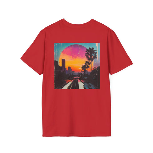 Retro Sunset Bliss Tee: 80s Lo-Fi Collage