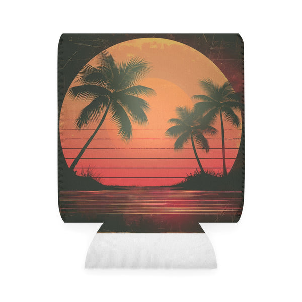 Retro Sunset Can Cooler Sleeve: Keep Your Drink Cool and Stylish!