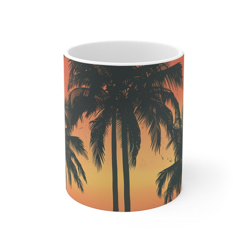 "Retro Sunset Coffee Mug: Nostalgic Vibes"