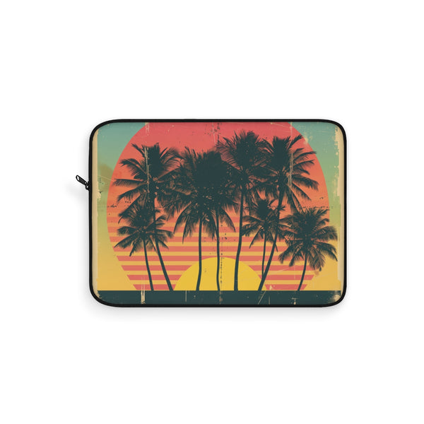 "Retro Sunset Palm Laptop Sleeve"