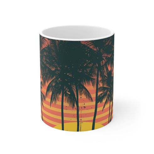 "Retro Sunset Paradise Mug"