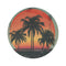 "Retro Sunset Round Rug: Timeless Charm for Your Space"