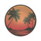 "Retro Sunset Round Rug: Vibrant Vintage Accent"