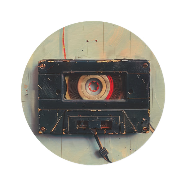 "Retro Tapestry: Vintage Cassette Rug"