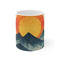Retro Wave Mountain Glowing Sun Mug