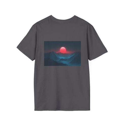 Retro Wave Mountains Glowing Sun T-Shirt