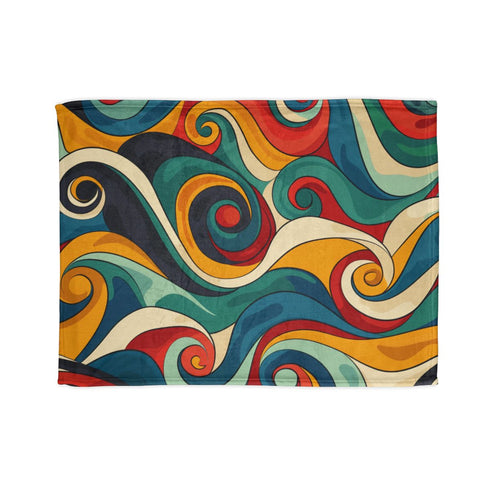 "Retro Waves Bed Cover: Vibrant and Timeless Style"