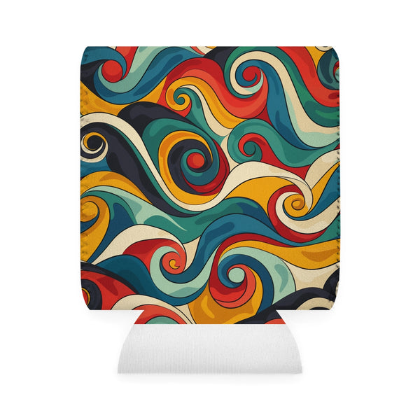 Retro Waves Can Cooler Sleeve: Stay Cool in Style!