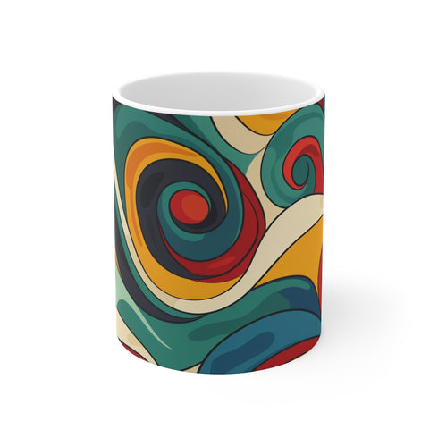"Retro Waves Coffee Mug: Sip in Style"