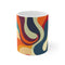 "Retro Waves Coffee Mug - Stylish, Nostalgic, and Vibrant!"