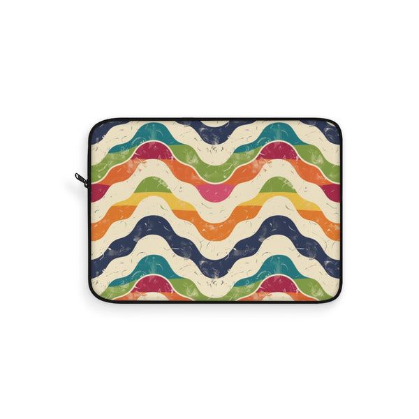 "Retro Waves Laptop Sleeve: Surf in Style!"