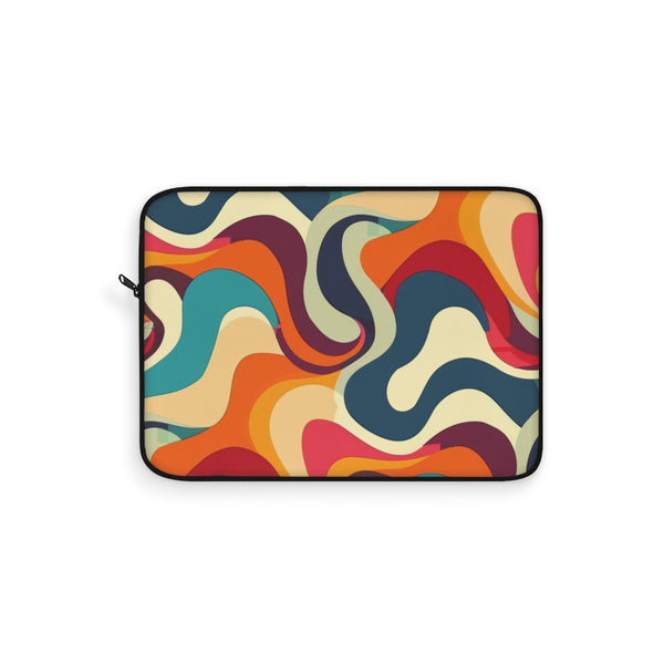 "Retro Waves Laptop Sleeve: Vintage Chic Protection"