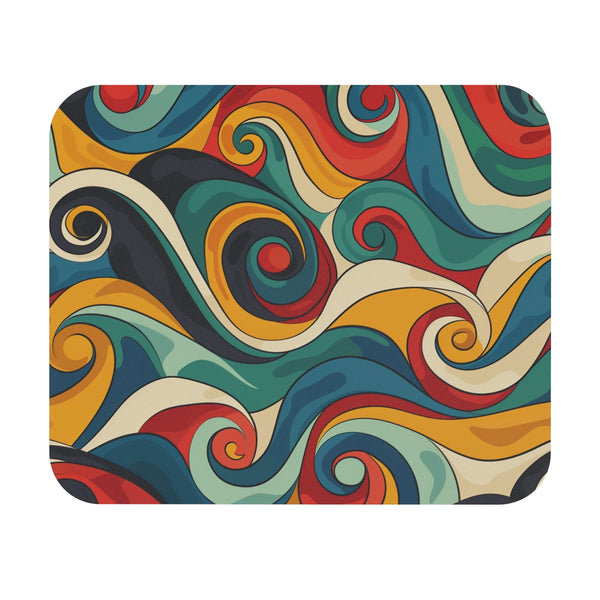 Retro Waves Mouse Pad Ride the Nostalgic Tide