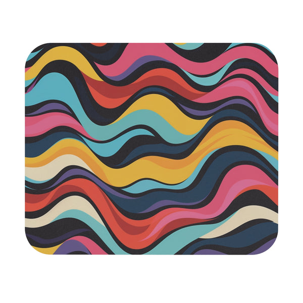 Retro Waves Mouse Pad Timeless Style for Your Desk