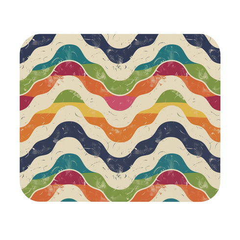 Retro Waves Mouse Pad Vibrant & Seamless