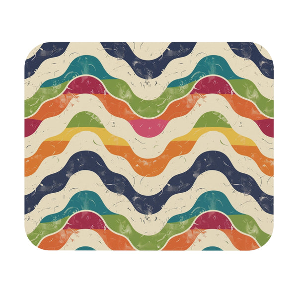 Retro Waves Mouse Pad Vibrant & Seamless