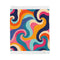 "Retro Waves Plush Blanket: Vibrant Comfort"