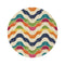"Retro Waves Round Rug: Trendy & Vibrant Home Decor"