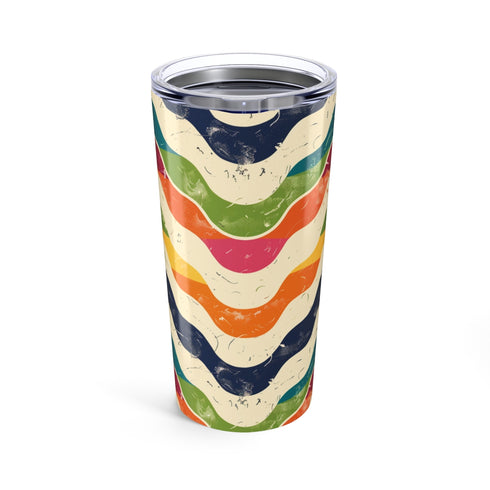 Retro Waves Seamless Pattern Bottle