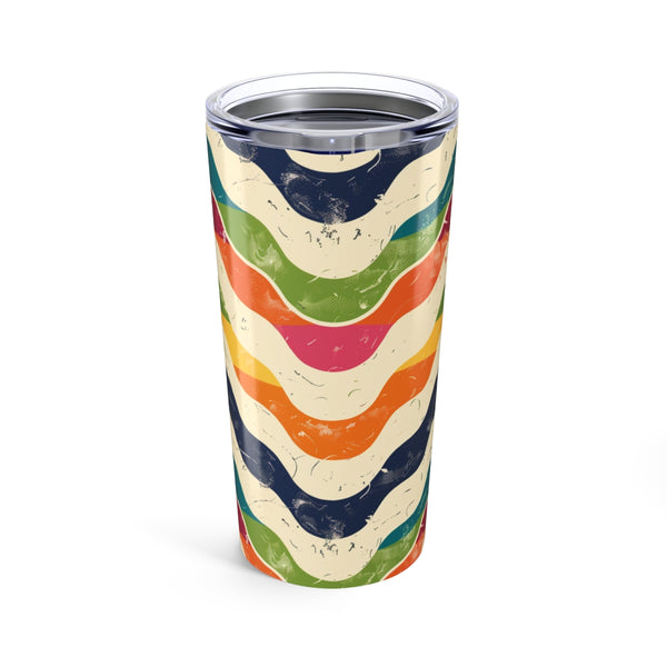 Retro Waves Seamless Pattern Bottle