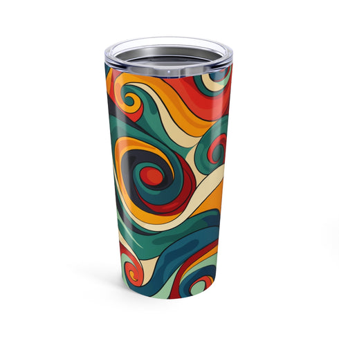 Retro Waves Seamless Water Bottle