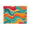 "Retro Waves Vibrant Bed Cover"
