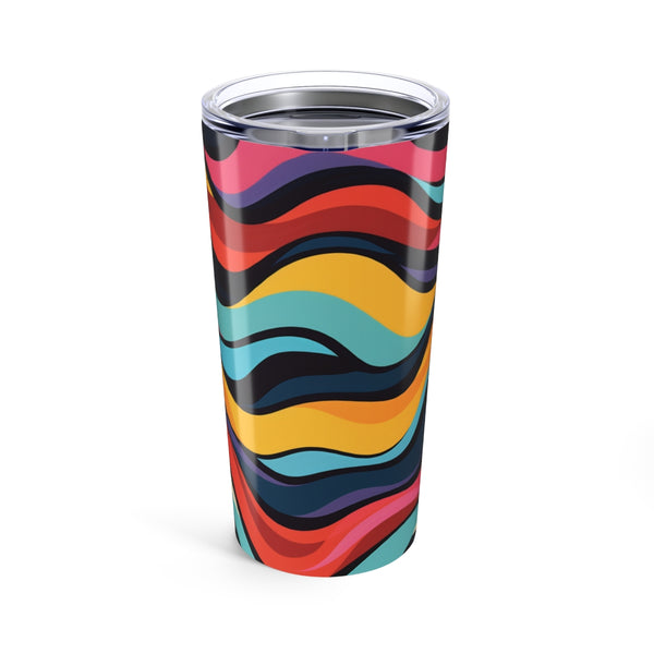 Retro Waves Vibrant Drink Bottle