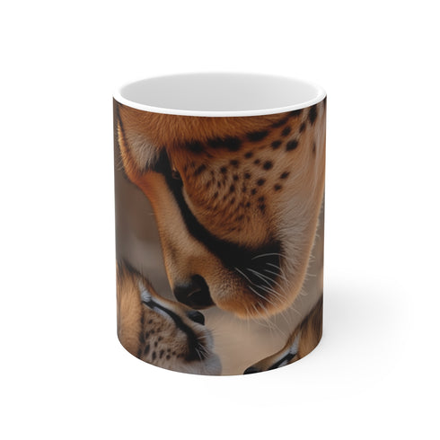 "Reunited Cheetah Family Coffee Mug"