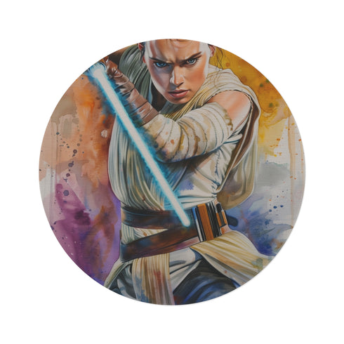 "Rey Star Wars Round Rug: Join the Resistance"
