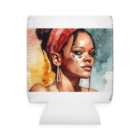 Rihanna Watercolor Can Cooler Sleeve