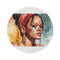 Rihanna Watercolor Round Rug: Upscaled Glam