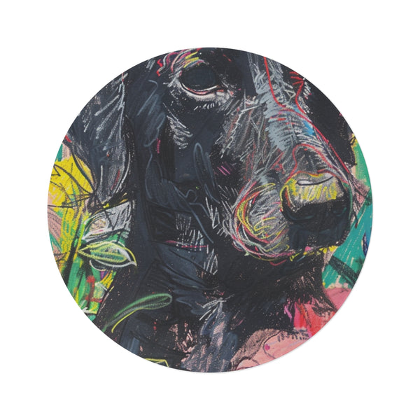 "Risograph Oil Pastel Holographic Rug"