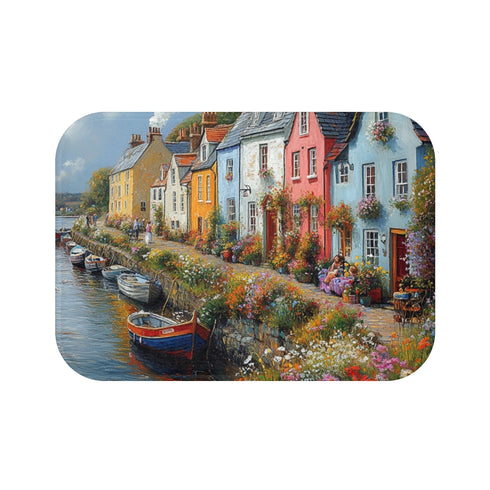 "Riverbank Rainbow Row Bath Mat"