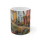 Riverbank Row of Colorful Houses mug