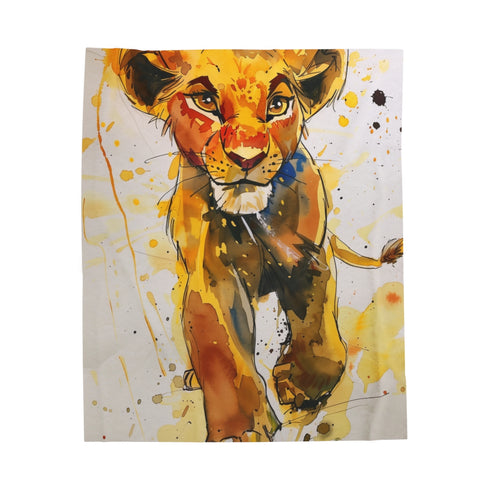 "Roar into Cozy Comfort: Simba Plush Blanket"
