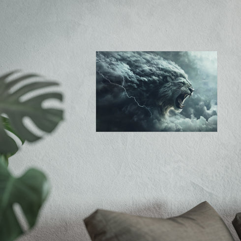 Roaring Lion Made of Cloud