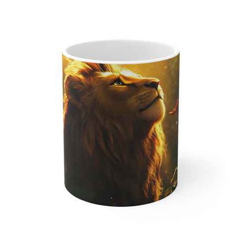 "Roaring Simba Coffee Mug: Feel the Lion's Pride!"