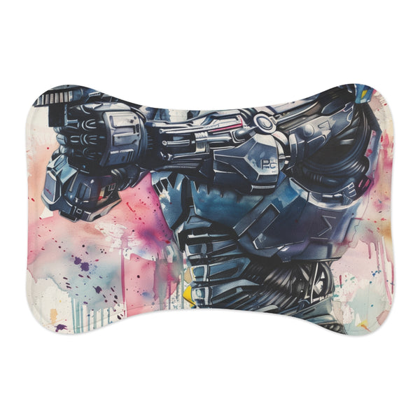 "RoboPup Pet Mat: Futuristic Comfort"