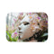 Robot Face Orchid Bloom Bath Mat