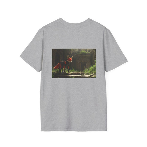 Robot Fox Exploring Ancient Temple