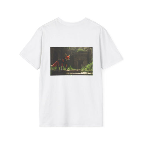 Robot Fox Exploring Ancient Temple