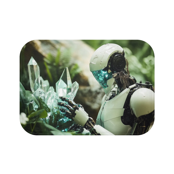 "Robot Gardener Crystal Plant Bathmat"